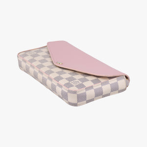 Pochette FéLICIE GM AZUR×Eau De Rose Damier Canvas MI1129