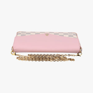 Pochette FéLICIE GM AZUR×Eau De Rose Damier Canvas MI1129