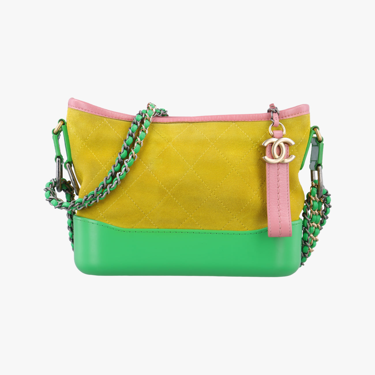 GABRIELLE Yellow x Green x Pink Leather×Suede 23710780