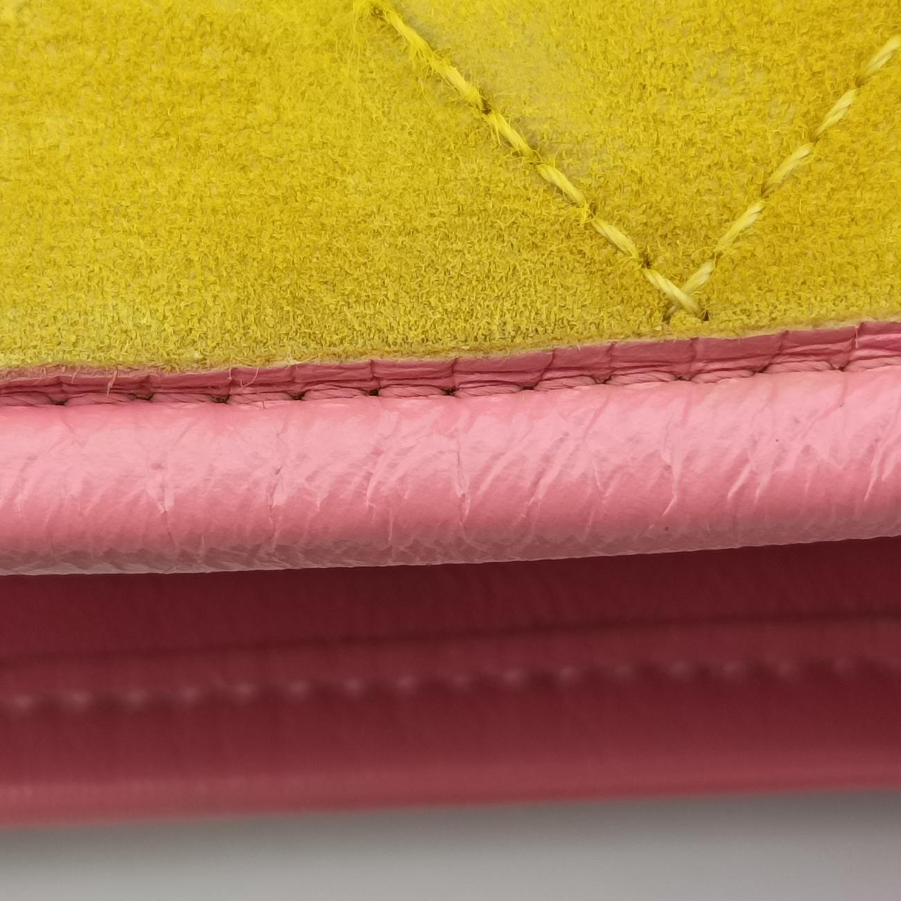 GABRIELLE Yellow x Green x Pink Leather×Suede 23710780