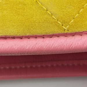 GABRIELLE Yellow x Green x Pink Leather×Suede 23710780