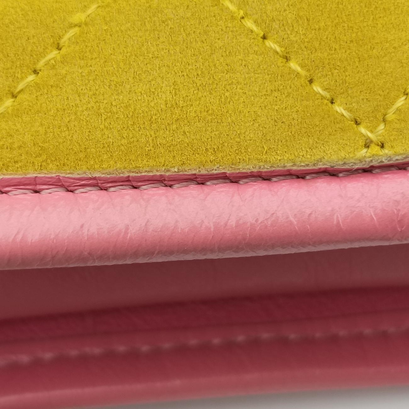 GABRIELLE Yellow x Green x Pink Leather×Suede 23710780