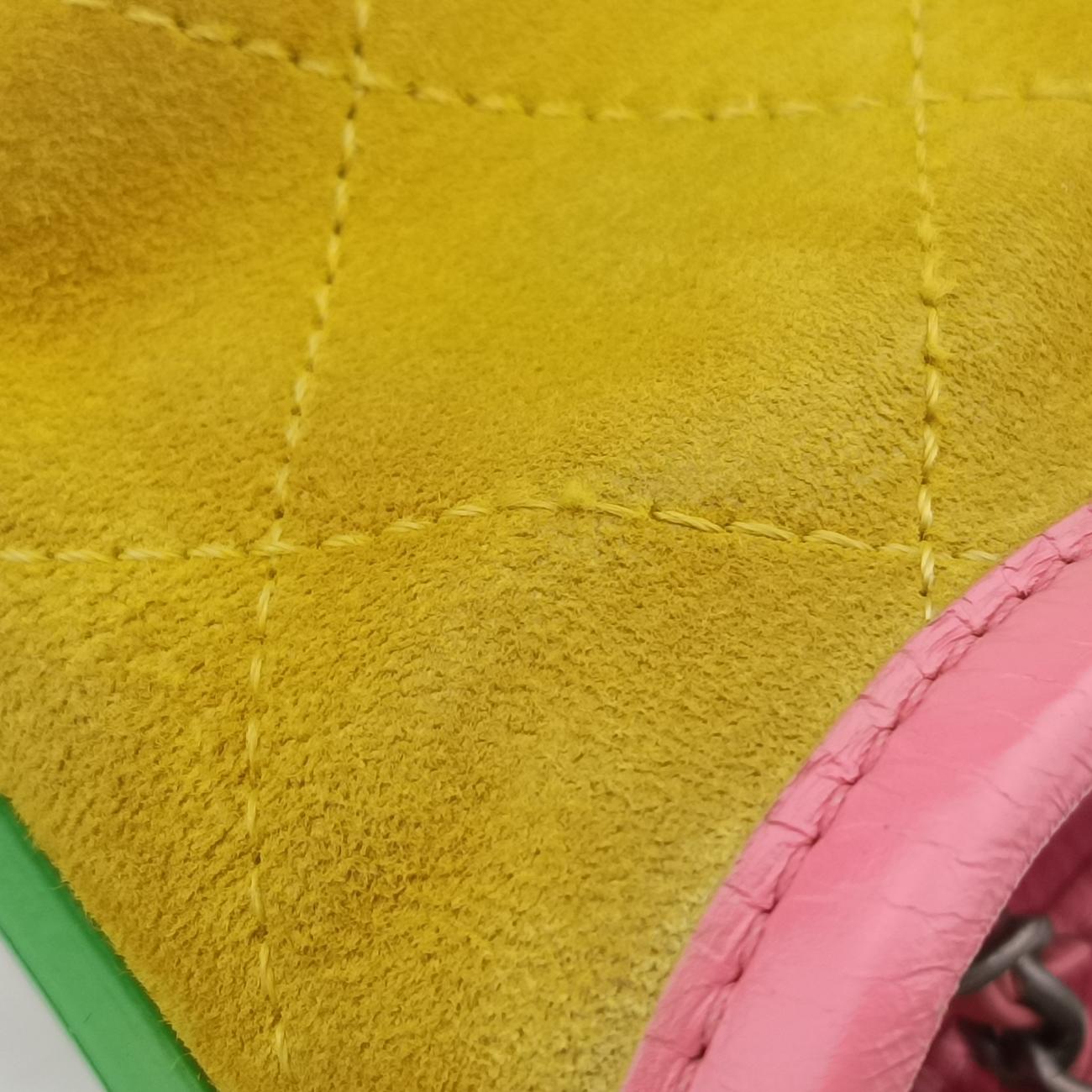 GABRIELLE Yellow x Green x Pink Leather×Suede 23710780