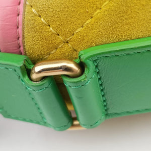 GABRIELLE Yellow x Green x Pink Leather×Suede 23710780