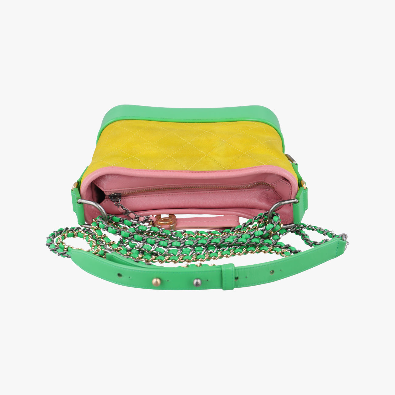 GABRIELLE Yellow x Green x Pink Leather×Suede 23710780