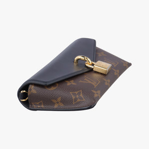 Padlock on strap Brown×Noir  Monogram canvas×leather ICチップ