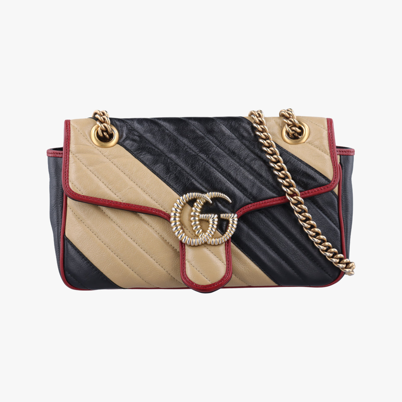 GG Marmont Black x Beige x Red Leather C029517078