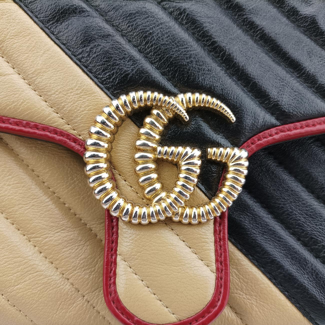 GG Marmont Black x Beige x Red Leather C029517078