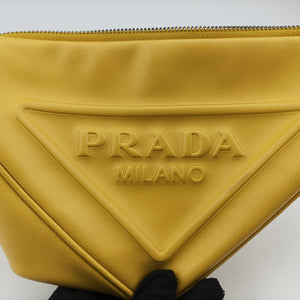 triangle embossed logo Yellow Leather 7/D