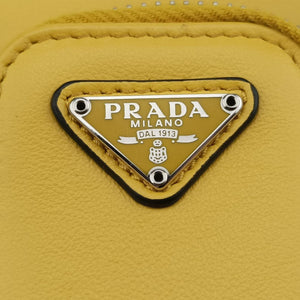 triangle embossed logo Yellow Leather 7/D