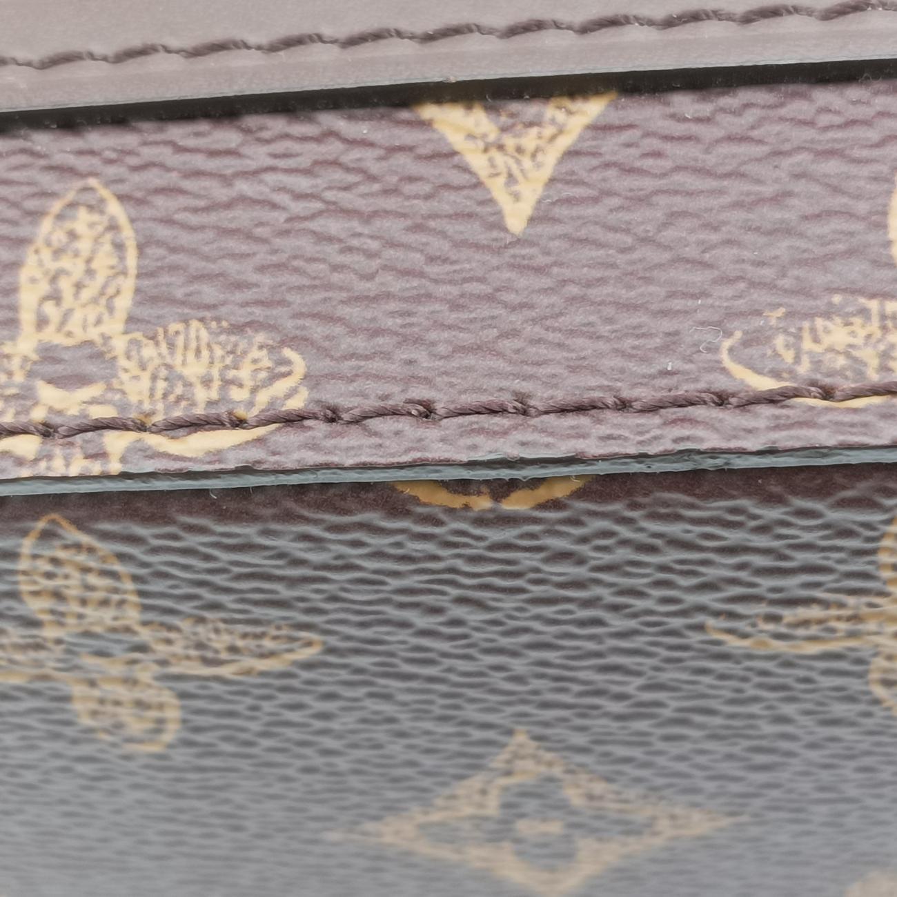 VERTICAL BOX TRUNK brown×green Monogram Canvas×calf leather ICチップ