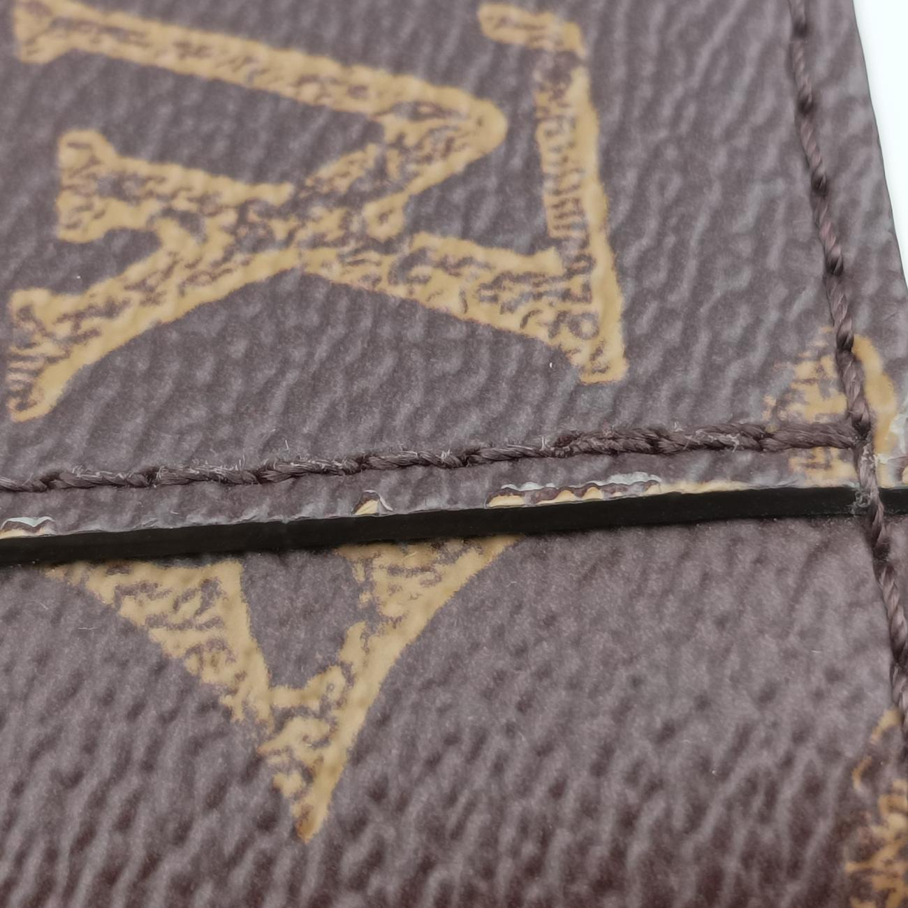 VERTICAL BOX TRUNK brown×green Monogram Canvas×calf leather ICチップ