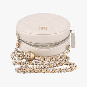 Matelasse Round White lambskin 30989598