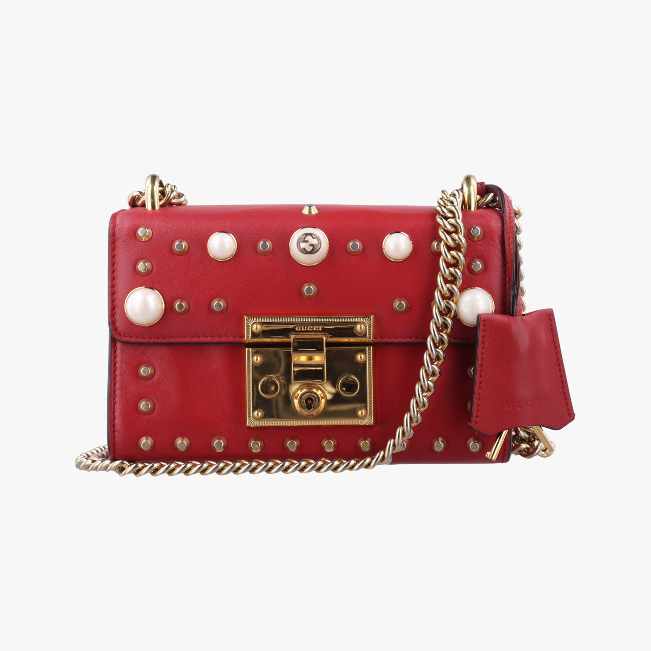 Padlock Red Leather D021174160