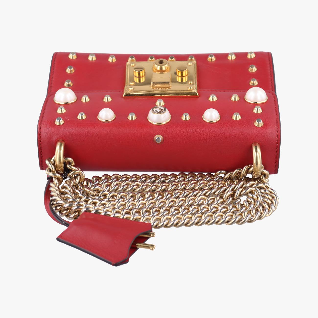Padlock Red Leather D021174160