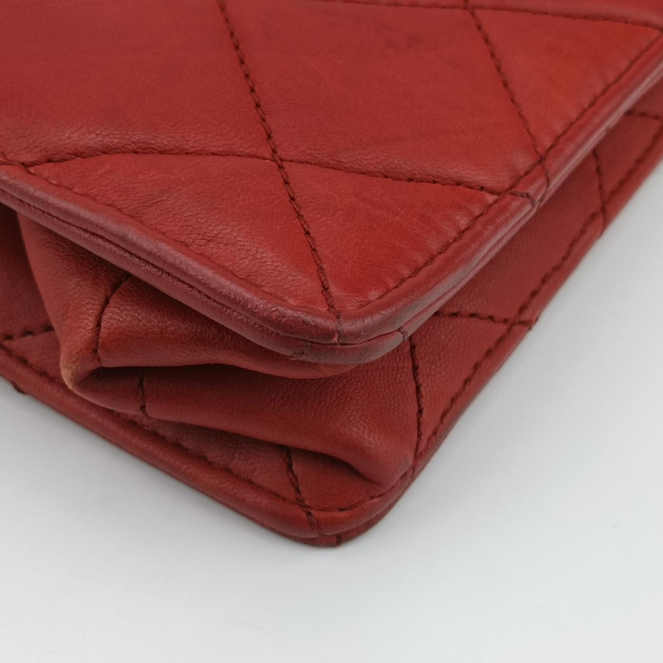 Paris-Byzance Take Away Flap Red lambskin 15501113