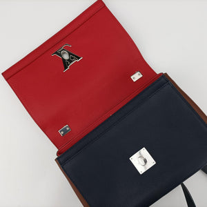 LOCKME II BB Red x Navy x Brown Leather DU3156