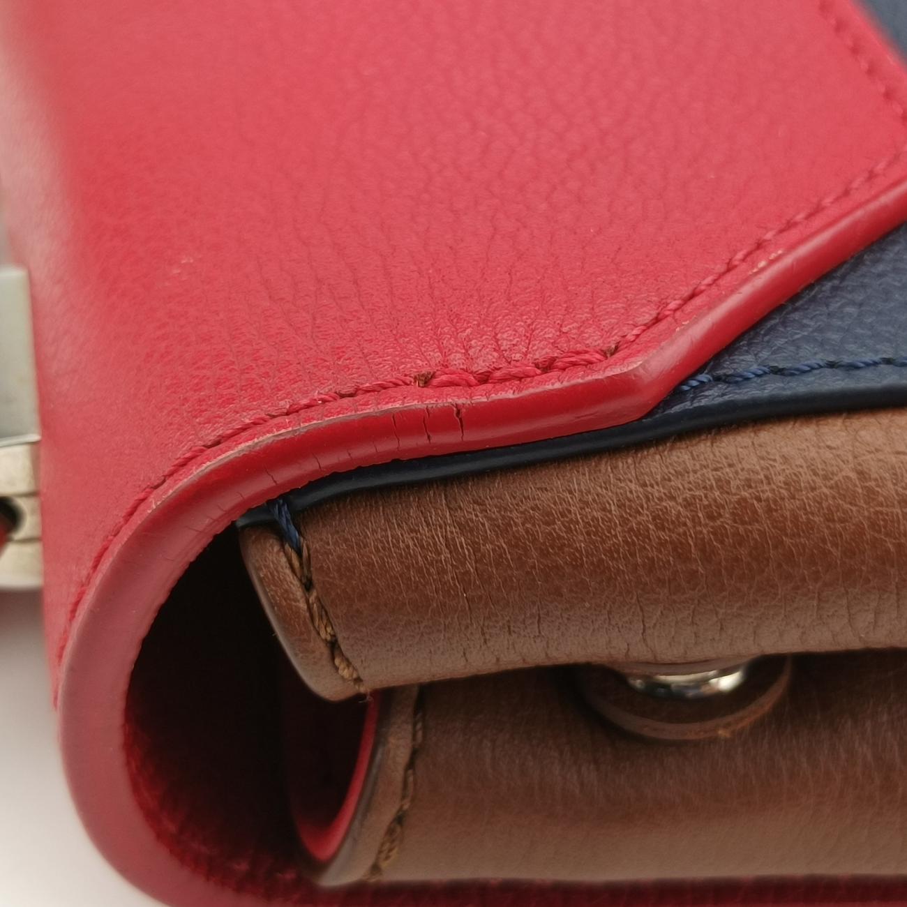 LOCKME II BB Red x Navy x Brown Leather DU3156