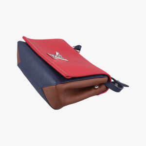 LOCKME II BB Red x Navy x Brown Leather DU3156