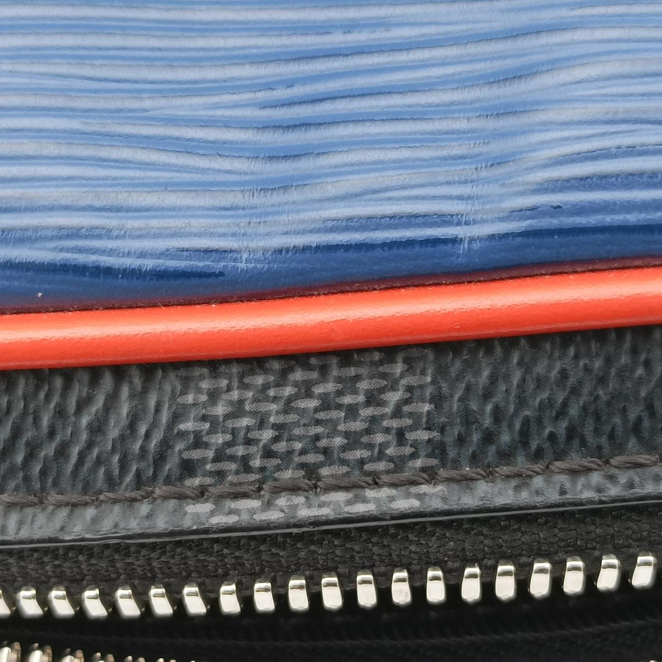 DANUBE SLIM PM NM Navy x Blue x Noir Epi×DAMIER GRAPHITE FO3118 ICチップ