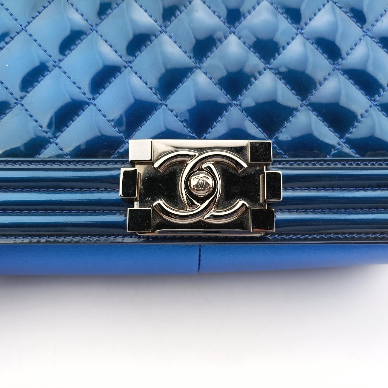 BOY CHANEL Blue Patent 19429673