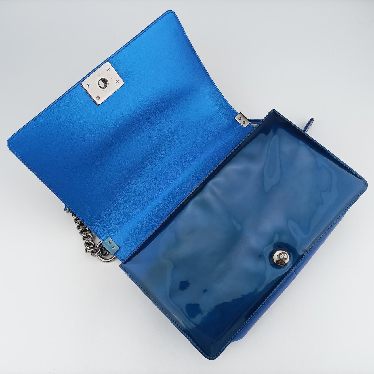 BOY CHANEL Blue Patent 19429673