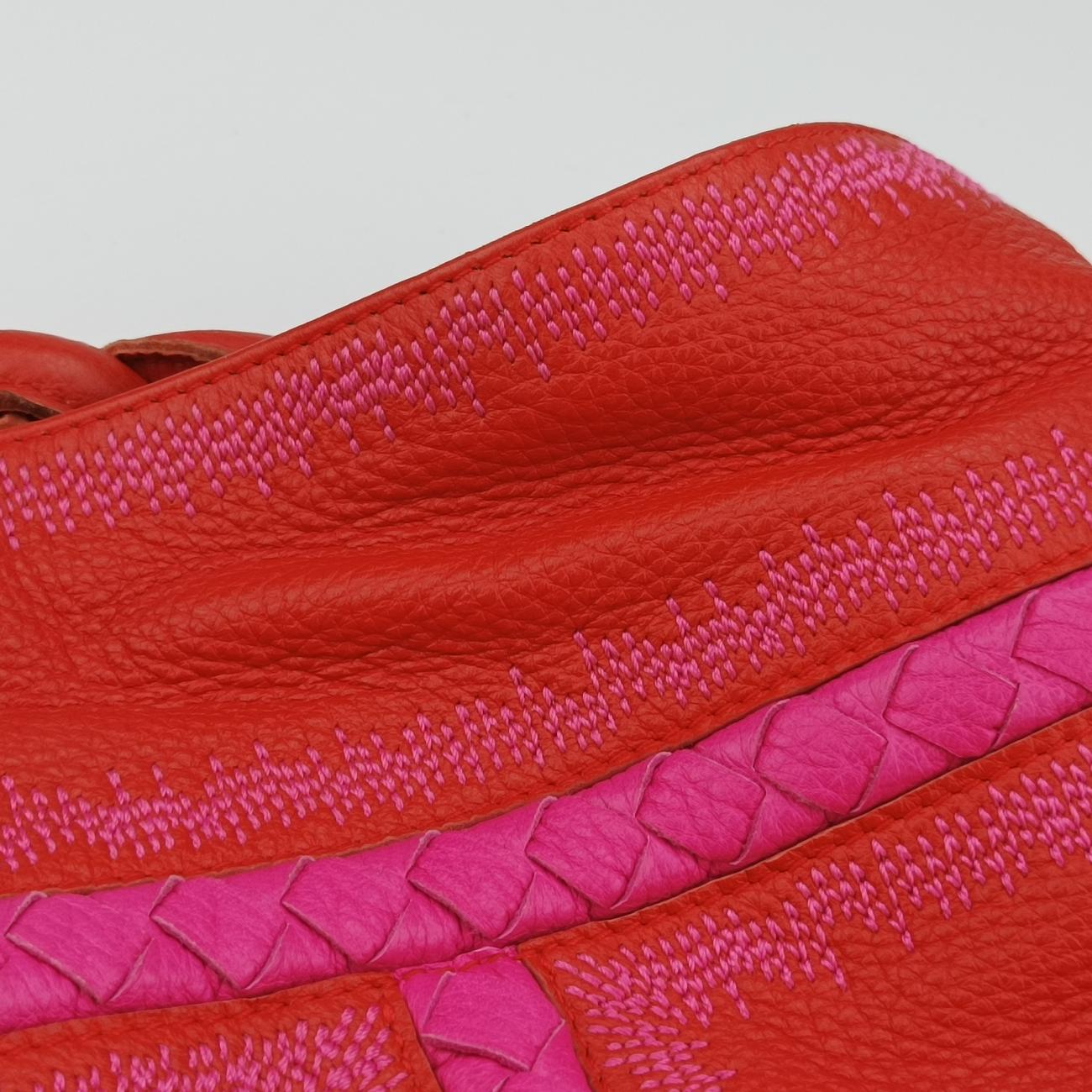 Intrecciato Orange×Pink lambskin B00268622W