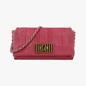 Pequin Embossed Striped Claudia Red Leather 8BT204-F00 129-2566
