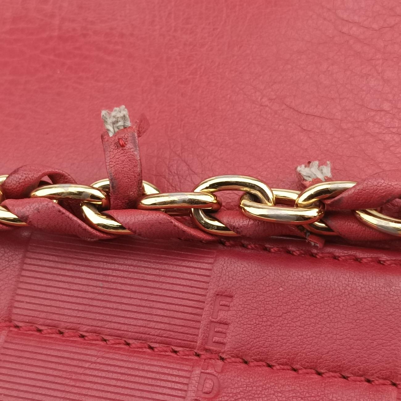Pequin Embossed Striped Claudia Red Leather 8BT204-F00 129-2566
