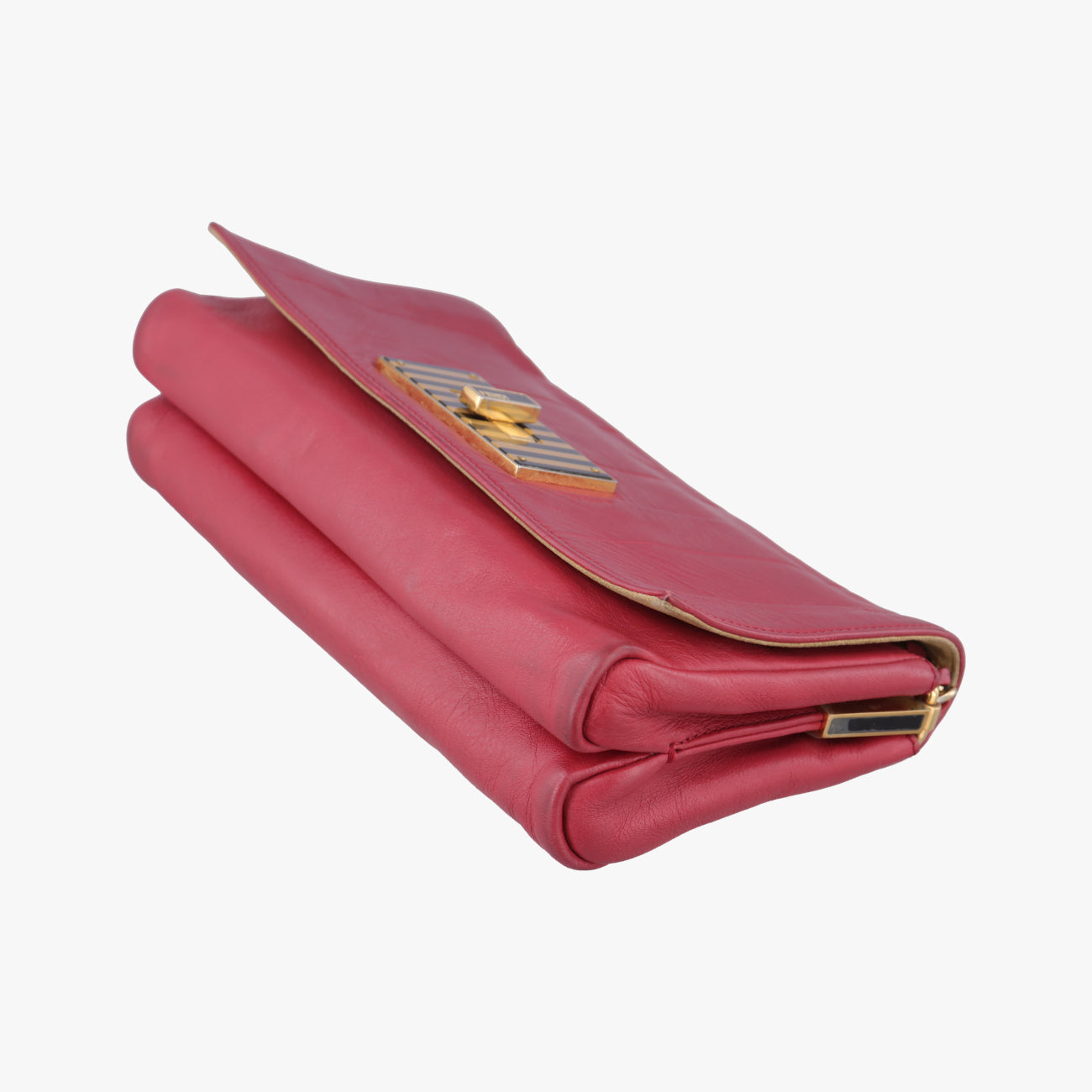 Pequin Embossed Striped Claudia Red Leather 8BT204-F00 129-2566