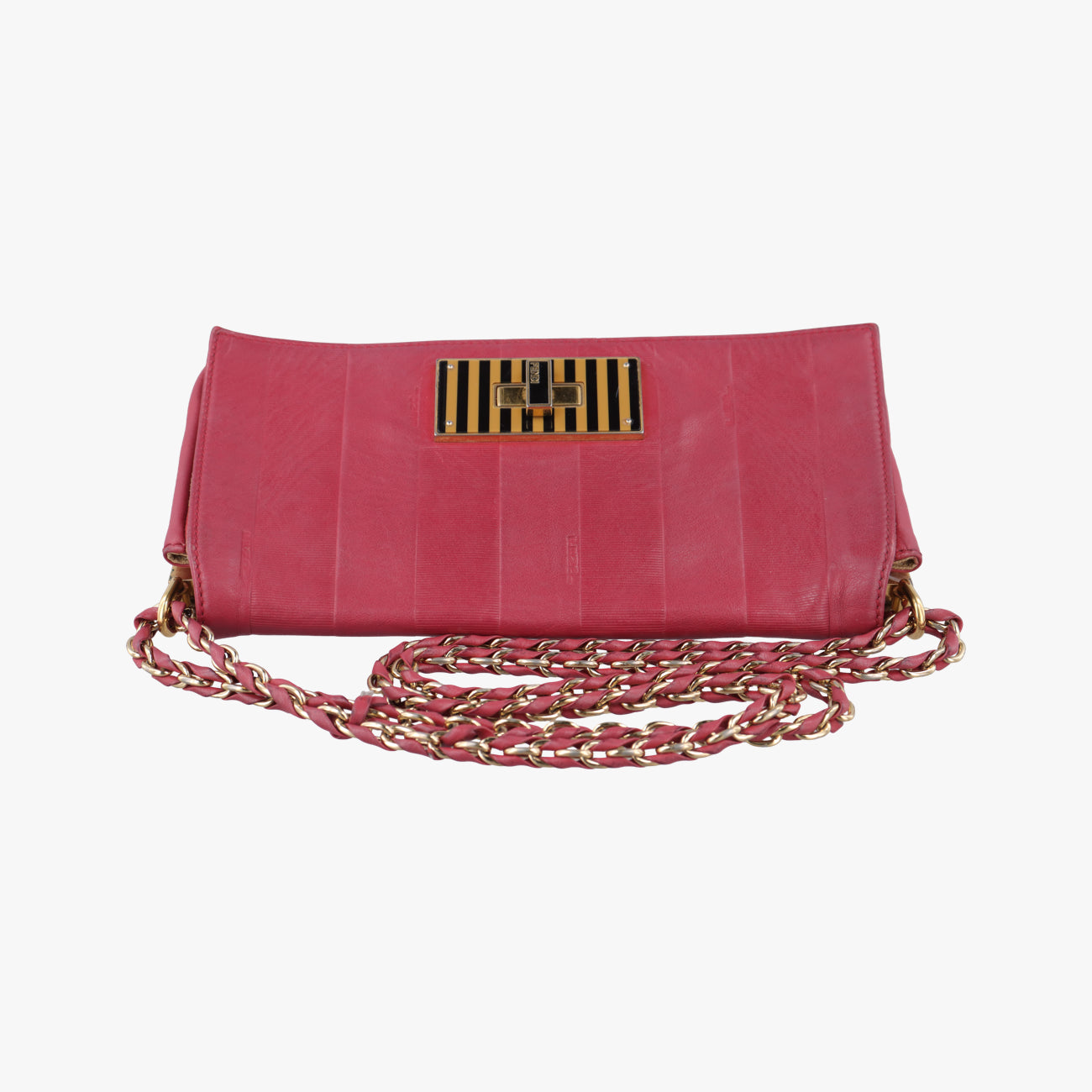 Pequin Embossed Striped Claudia Red Leather 8BT204-F00 129-2566