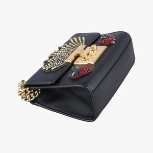 Padlock Black Leather B021312556