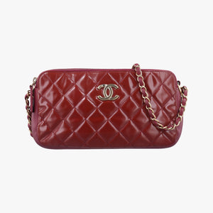 Crown CC Double Zip Bordeaux Patent×Leather 20501866