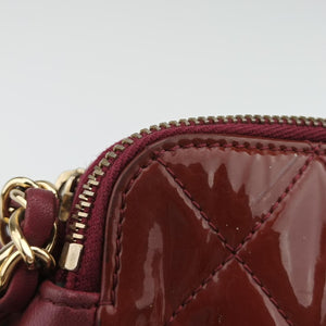 Crown CC Double Zip Bordeaux Patent×Leather 20501866