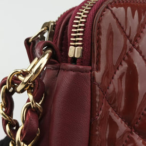 Crown CC Double Zip Bordeaux Patent×Leather 20501866