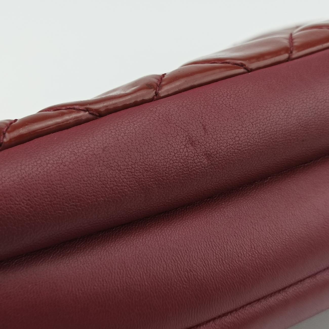 Crown CC Double Zip Bordeaux Patent×Leather 20501866