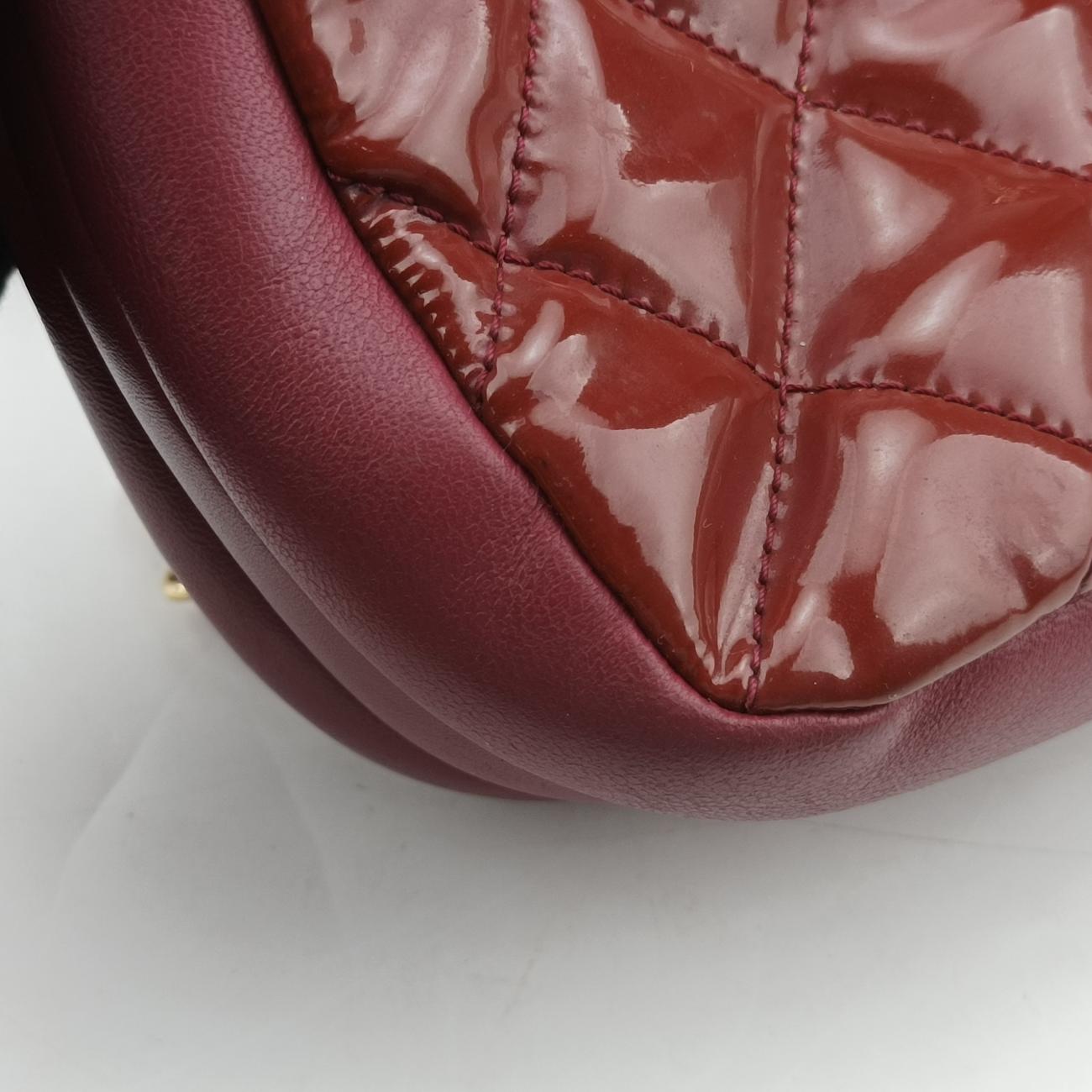 Crown CC Double Zip Bordeaux Patent×Leather 20501866