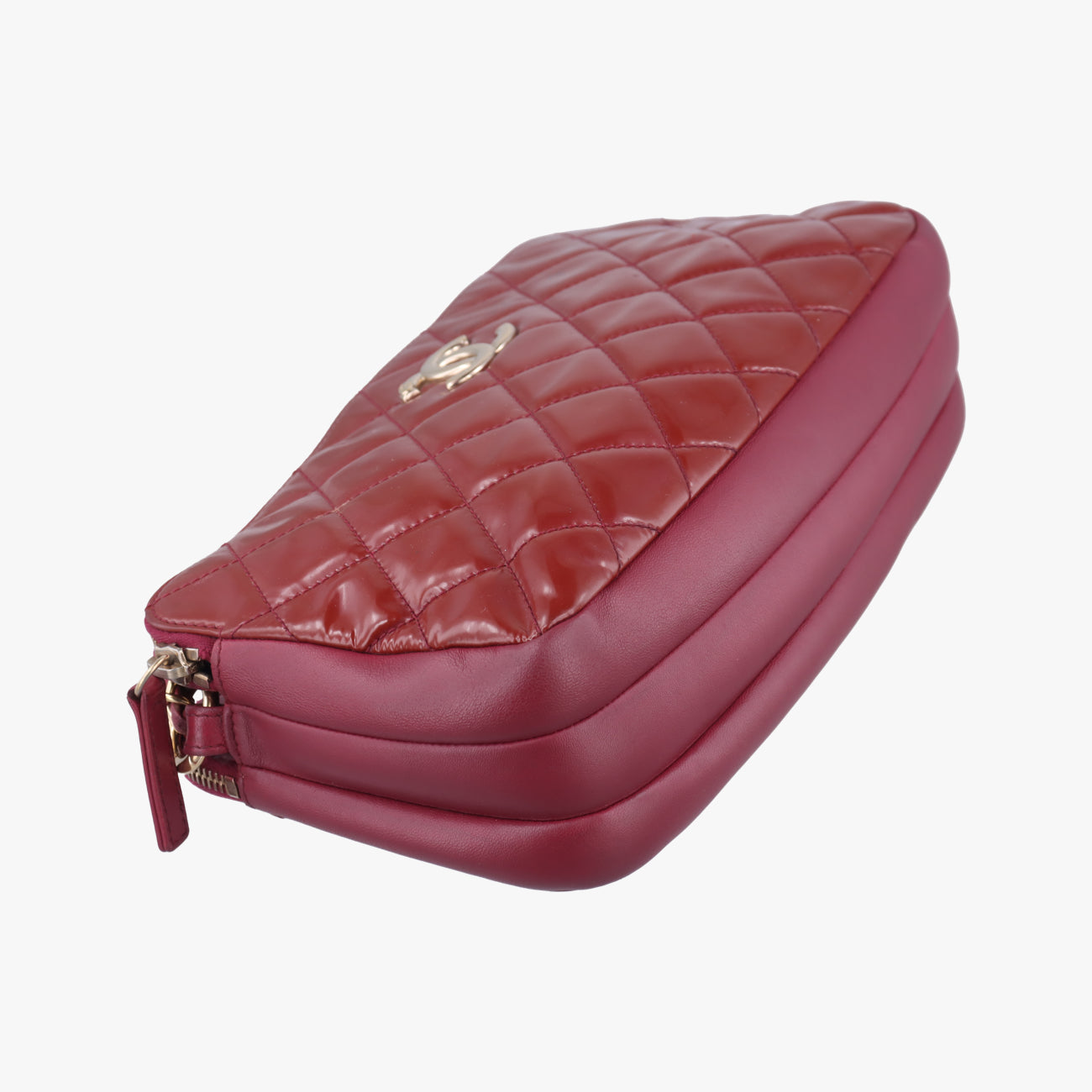 Crown CC Double Zip Bordeaux Patent×Leather 20501866