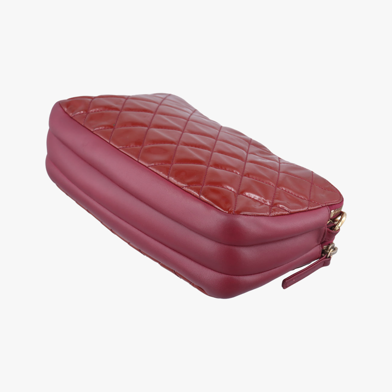 Crown CC Double Zip Bordeaux Patent×Leather 20501866