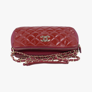 Crown CC Double Zip Bordeaux Patent×Leather 20501866