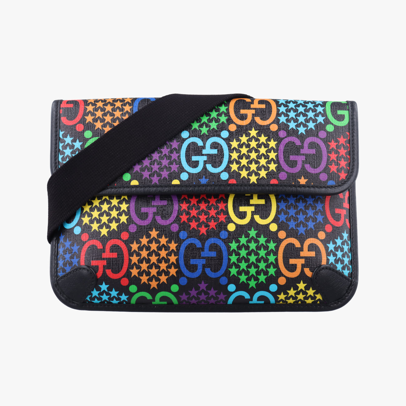 GG Psychedelic Black×Multicolour PVC coated canvas C031570545