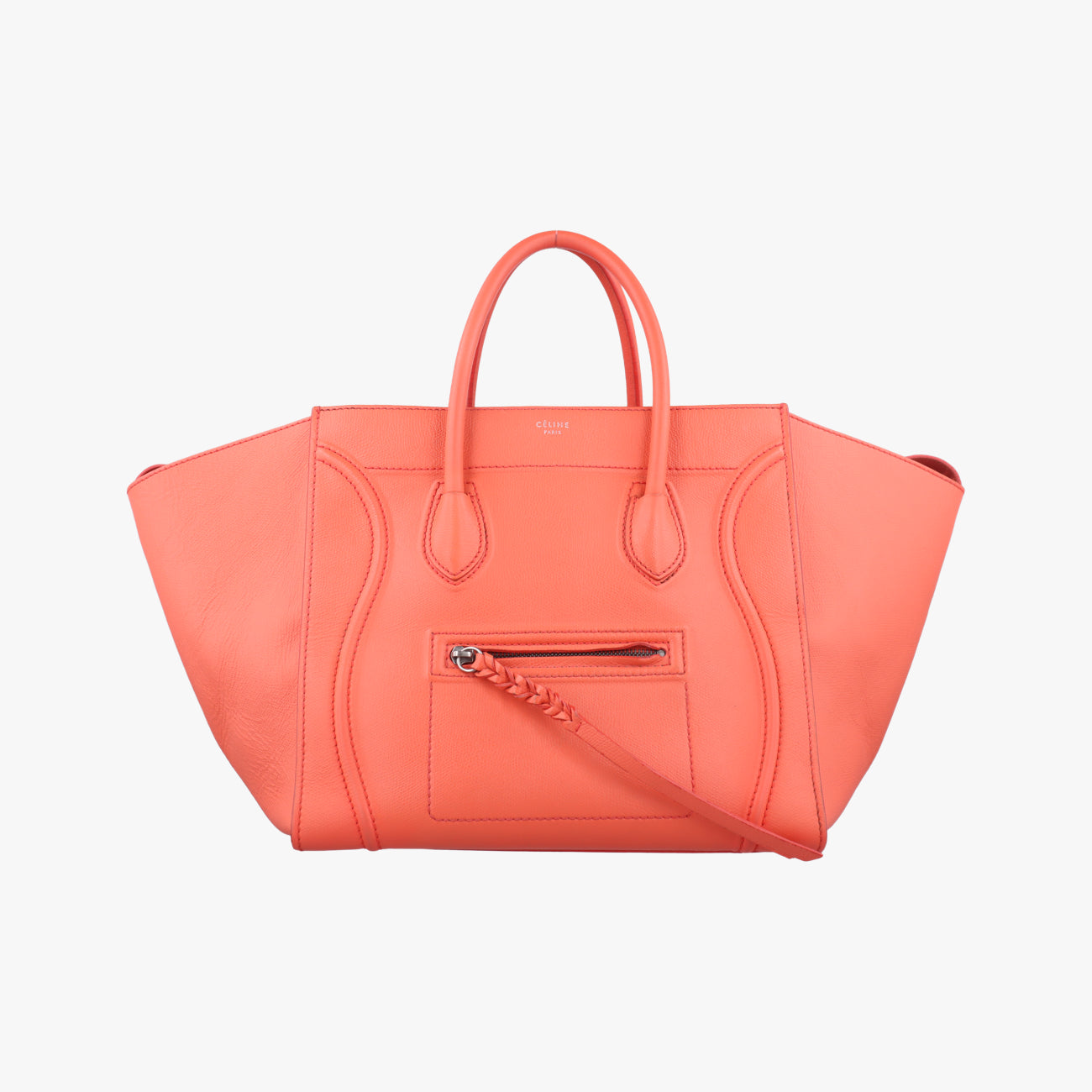 Luggage Small Square Phantom Orange Leather S-PA-1103