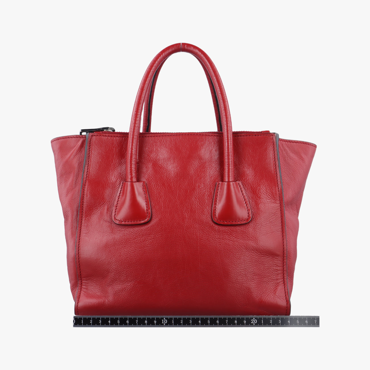 Twin Pocket Winged Tote Red Leather 12 113