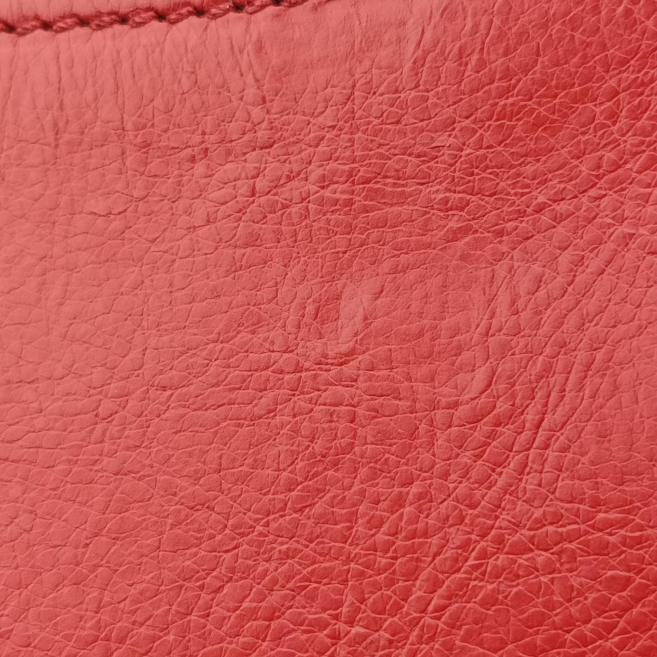 Twin Pocket Winged Tote Red Leather 12 113