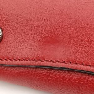 Twin Pocket Winged Tote Red Leather 12 113