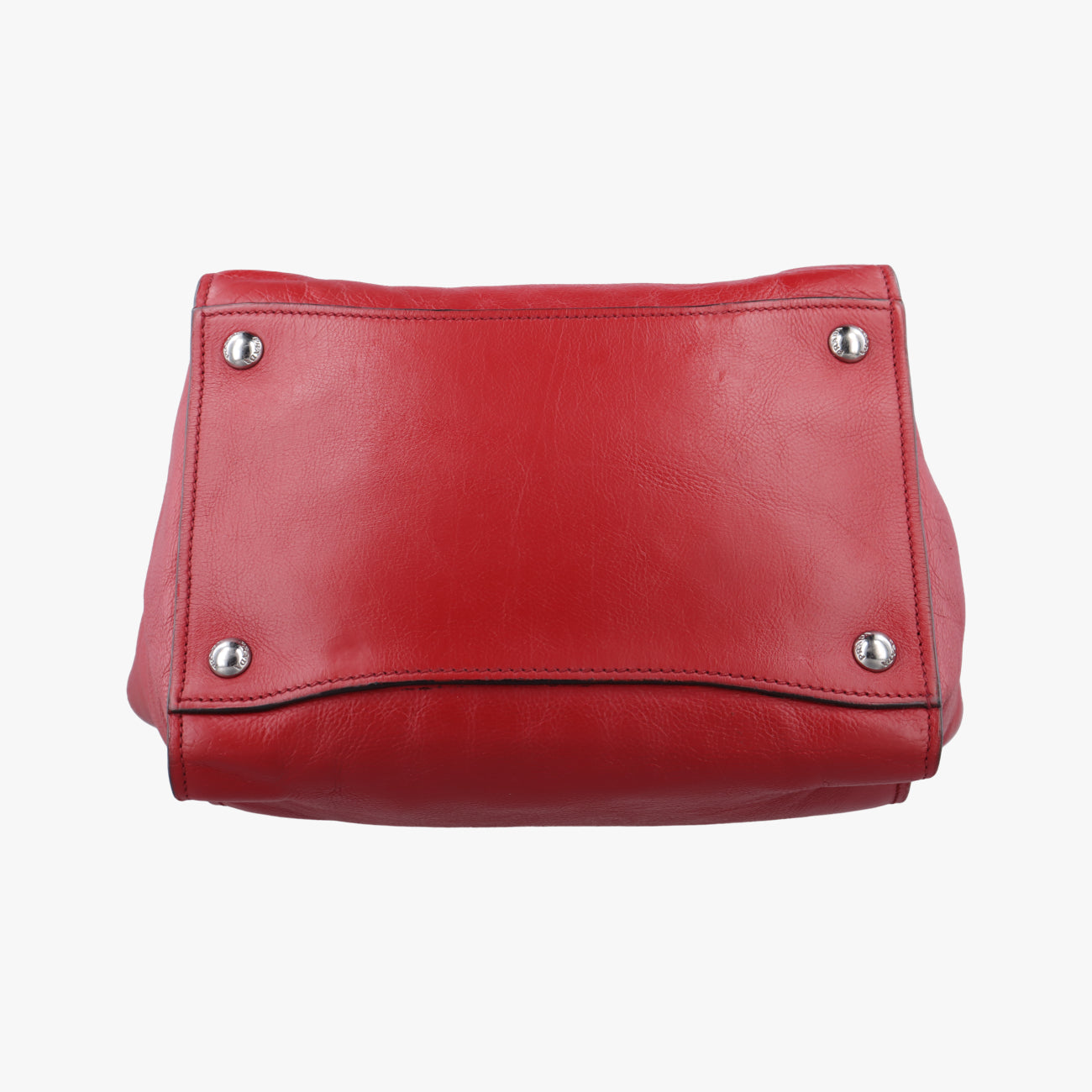 Twin Pocket Winged Tote Red Leather 12 113