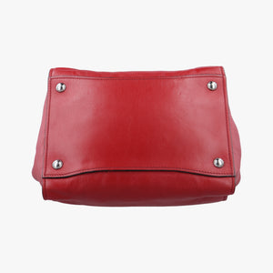 Twin Pocket Winged Tote Red Leather 12 113