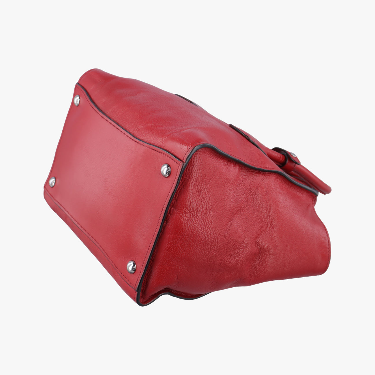 Twin Pocket Winged Tote Red Leather 12 113