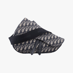 Saddlebags Gray x Navy Jacquard x Leather 21-BO-1210