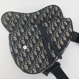 Saddlebags Gray x Navy Jacquard x Leather 21-BO-1210